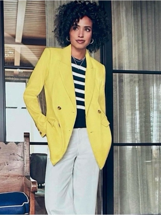 Cabi Glow Up Yellow Blazer
